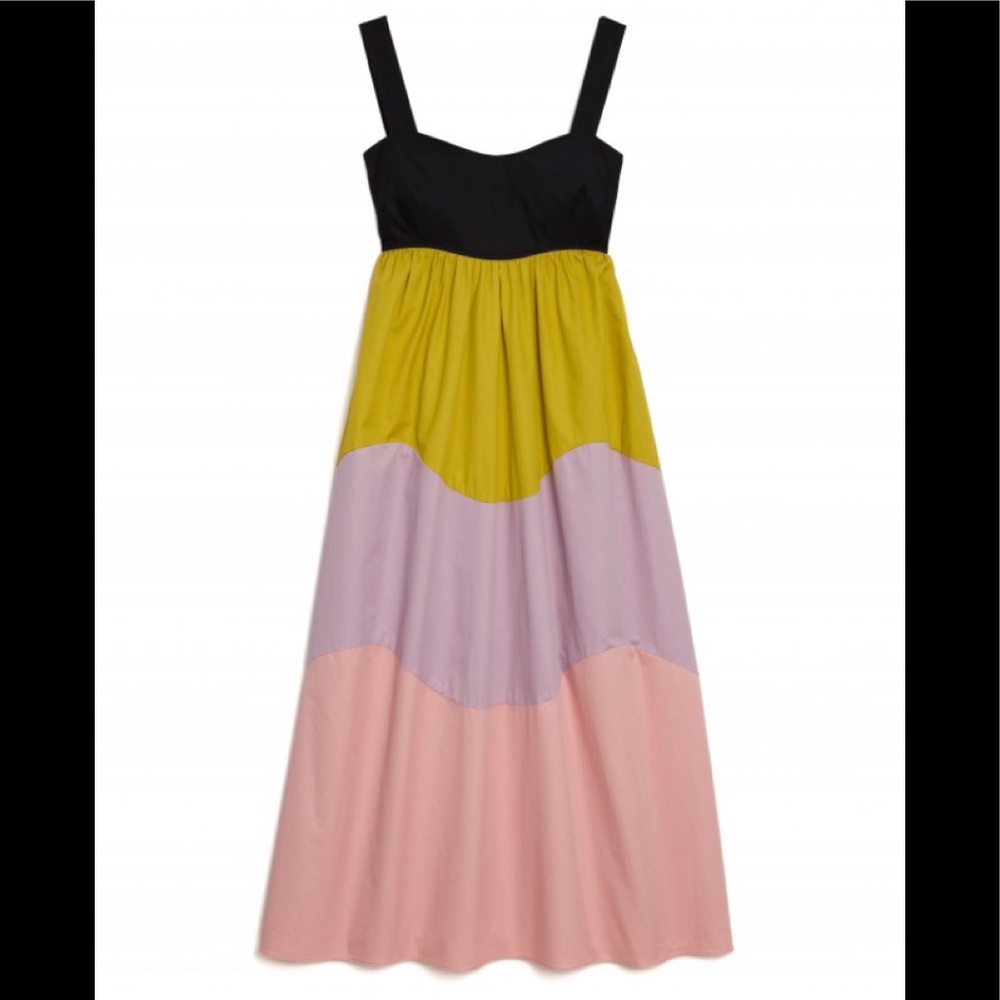 Kate Spade Scalloped Block Midi Dress